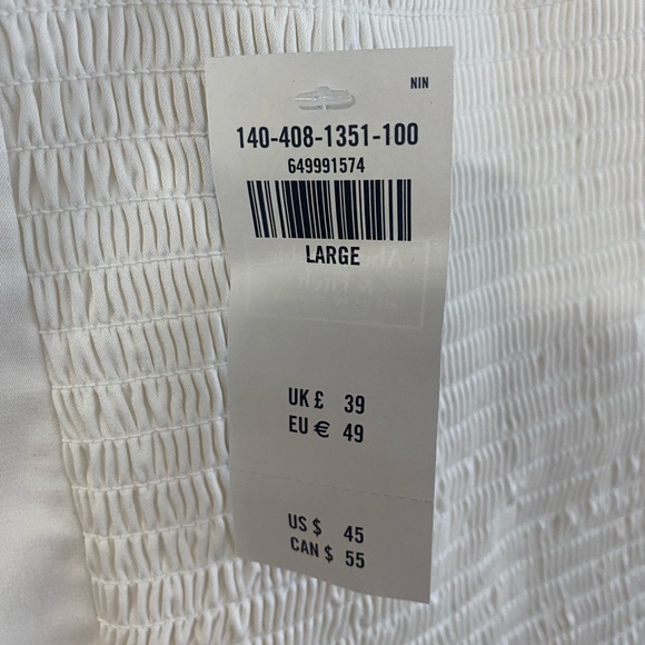 Abercrombie & Fitch - Tie Strap Satin Tank in White Size Large - Picture 4 of 4